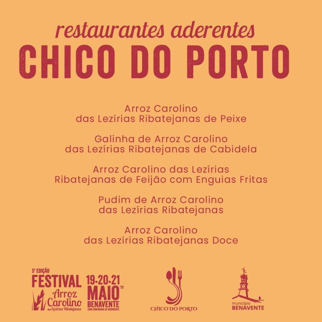 Chico do Porto Festival do Arroz Carolino das Lezírias Ribatejanas