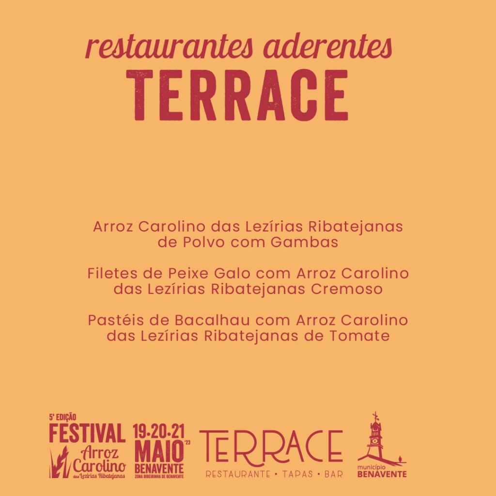 Terrace Festival do Arroz Carolino das Lezírias Ribatejanas