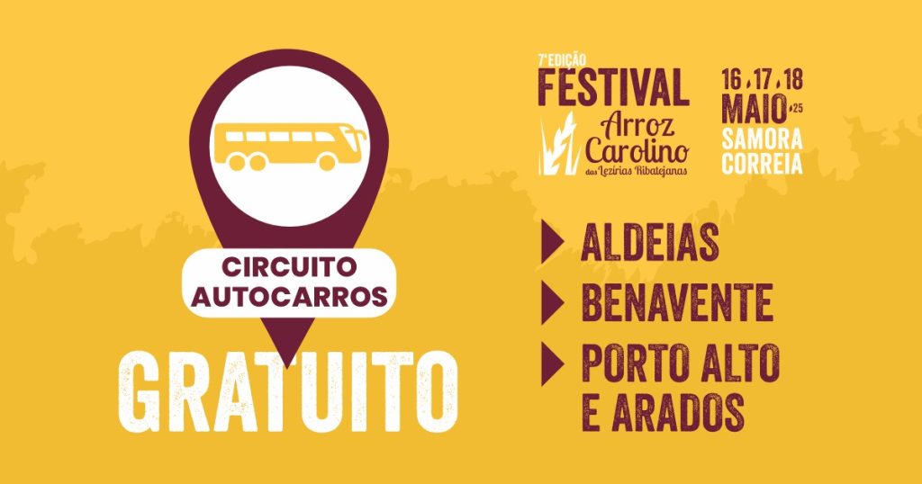 Autocarros Festival do Arroz Carolino Lezírias Ribatejanas