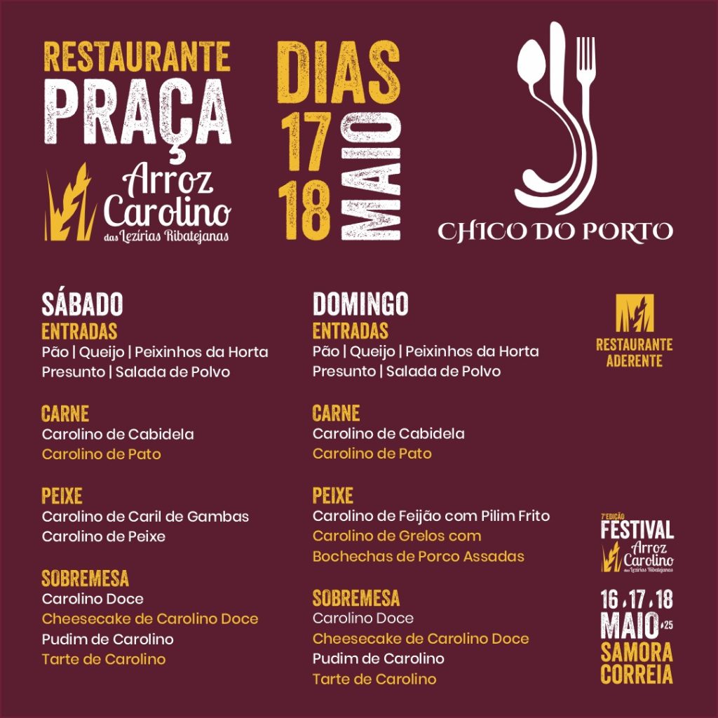 Restaurantes no Recinto Festival do Arroz Carolino 2025