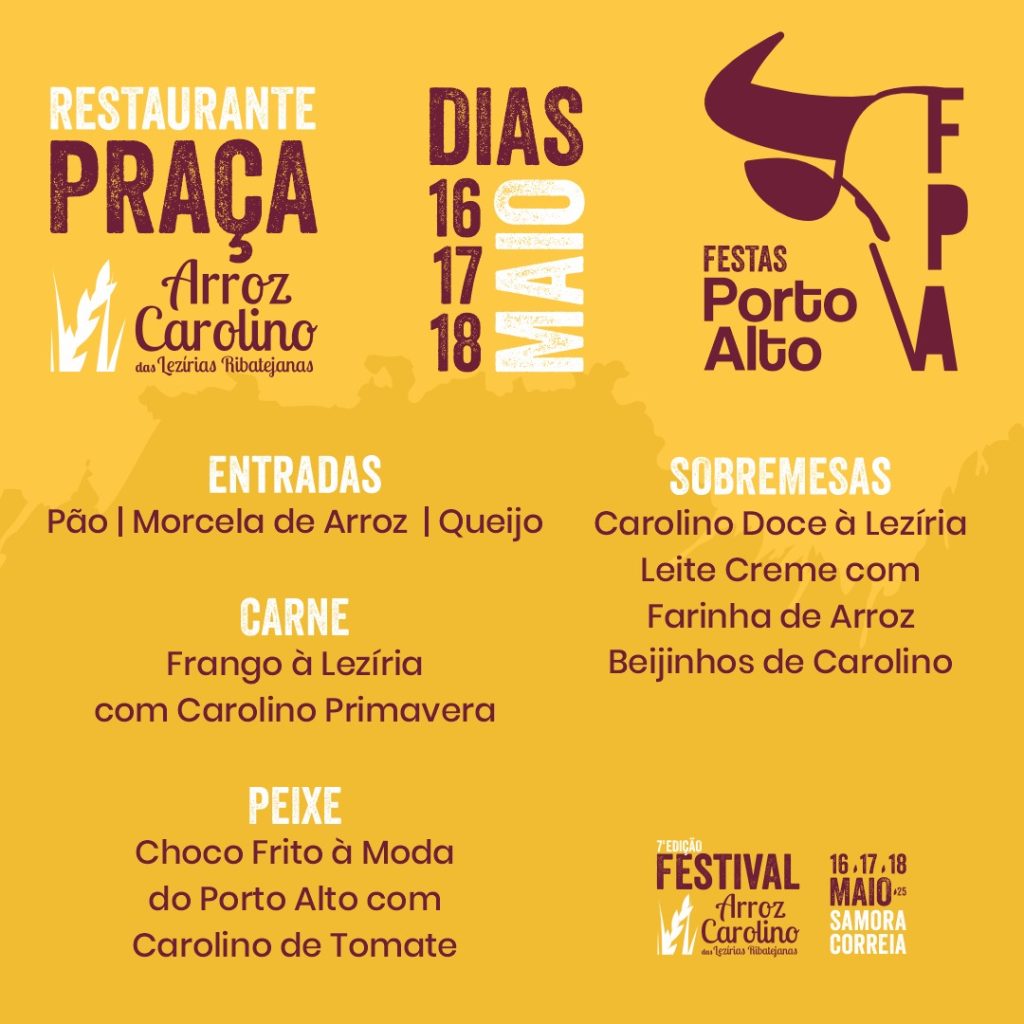 Restaurantes no Recinto Festival do Arroz Carolino 2025